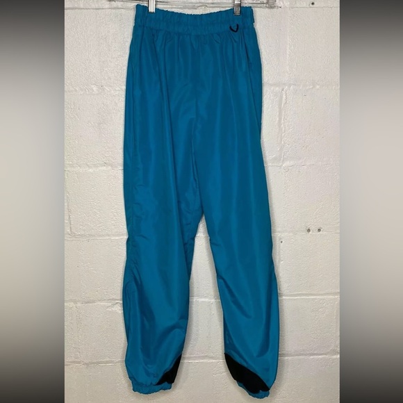 Vtg 90s Y2K Columbia Pull On Ski Snow Pants Turquoise & Purple Womens Size Large - Picture 1 of 12